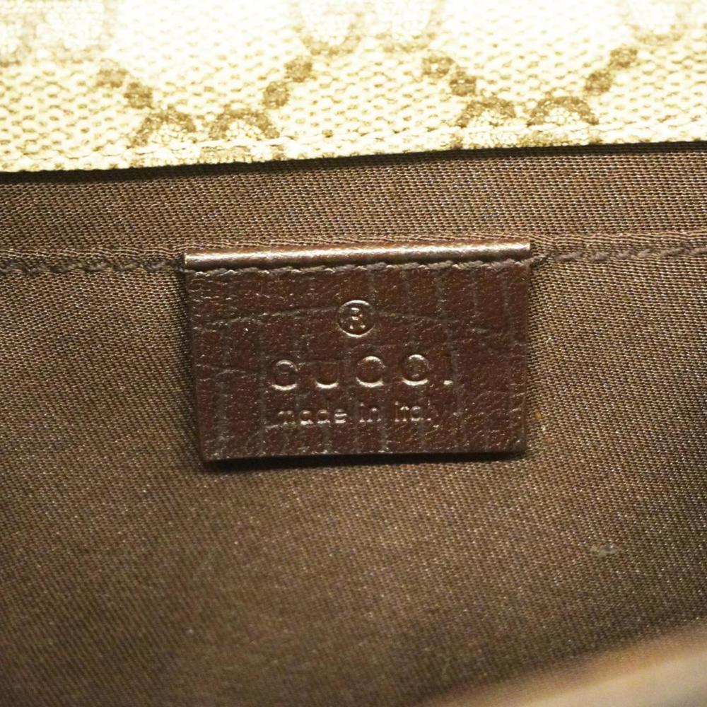 Gucci Waist Bag GG Supreme Sherry Line 152597 Leather Brown Men's Women's - Picture 5 of 10